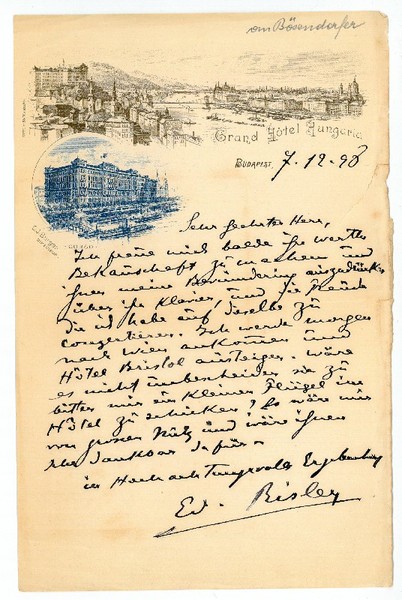 Eigenh. Brief mit U.