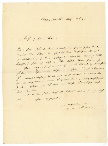 Eigenh. Brief mit U.