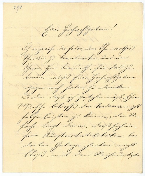 Eigenh. Brief mit U.