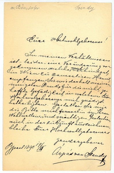 Eigenh. Brief mit U.