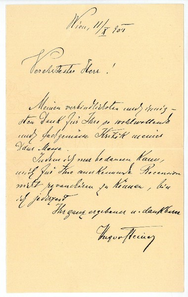 Eigenh. Brief mit U.