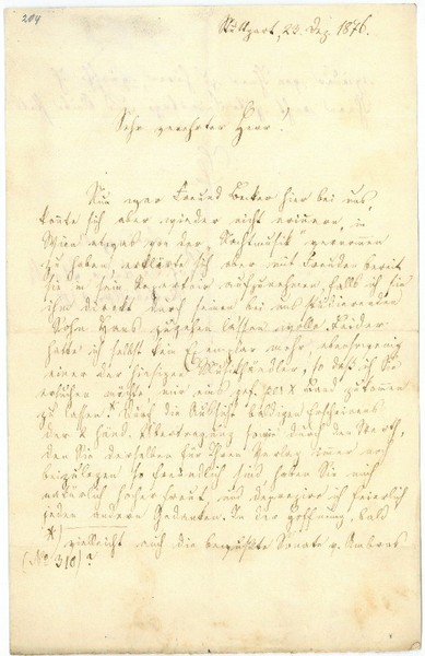 Eigenh. Brief mit U.