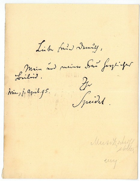 Eigenh. Brief mit U.