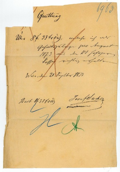 Eigenh. Schriftstück mit U.