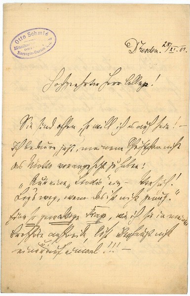 Eigenh. Brief mit U.