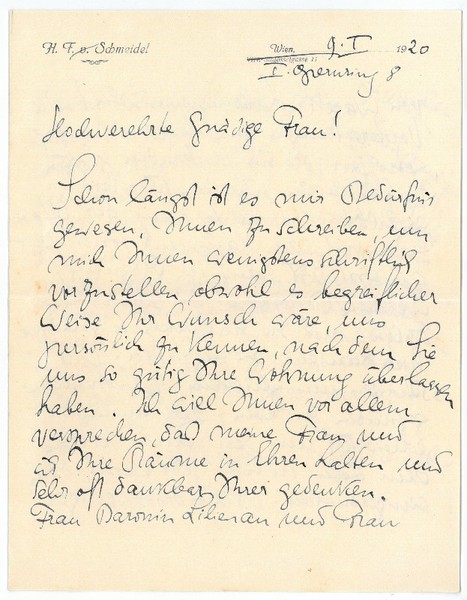 Eigenh. Brief mit U.