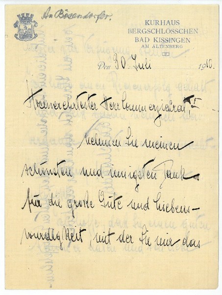 Eigenh. Brief mit U.