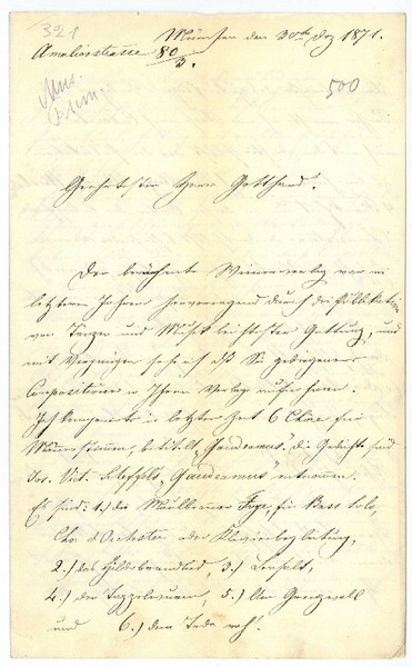 Eigenh. Brief mit U.