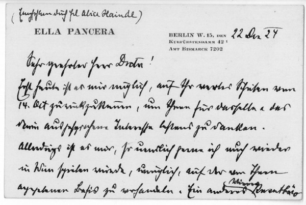 Eigenh. Brief mit U.