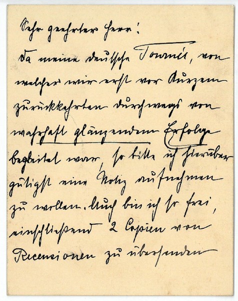 Eigenh. Brief mit U.