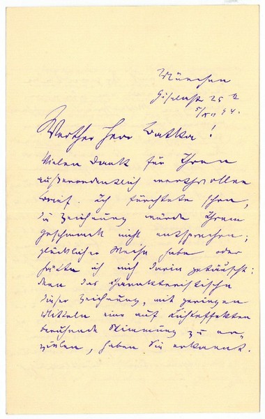 Eigenh. Brief mit U.