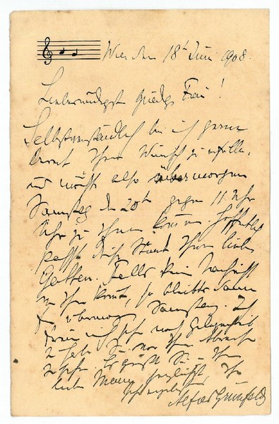 Eigenh. Brief mit U.