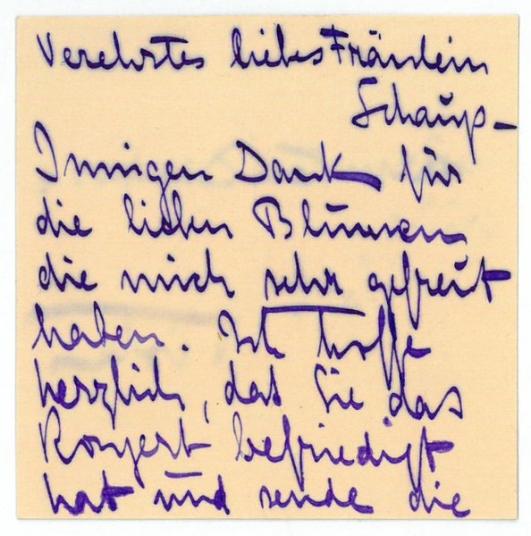 Eigenh. Postkarte mit U.