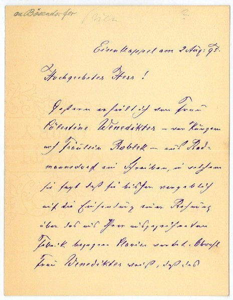 Eigenh. Brief mit U.