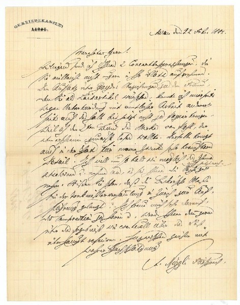 Eigenh. Brief mit U.