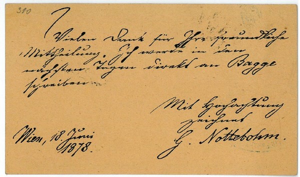 Eigenh. Postkarte mit U.