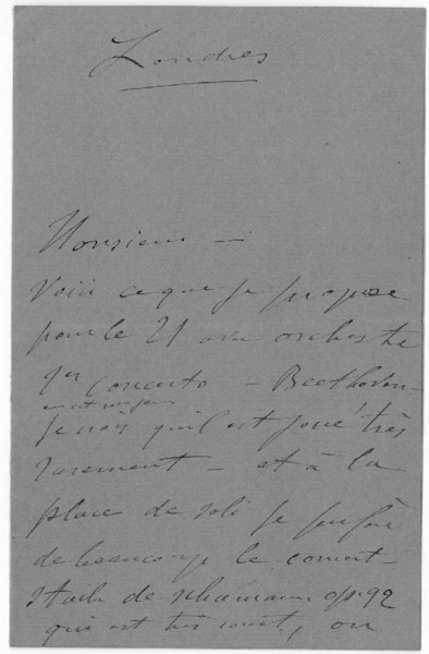 Autograph letter signed.