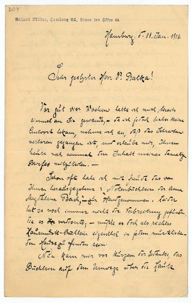 Eigenh. Brief mit U.