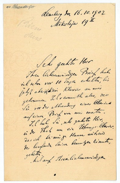 Eigenh. Brief mit U.