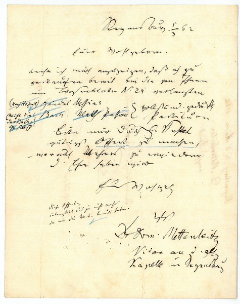 Eigenh. Brief mit U.