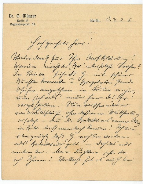 Eigenh. Brief mit U.