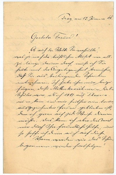 Brief mit eigenh. Schlussformel und U.