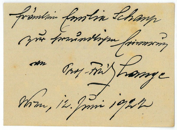 Eigenh. Widmung mit U.