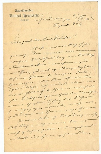 Eigenh. Brief mit U.