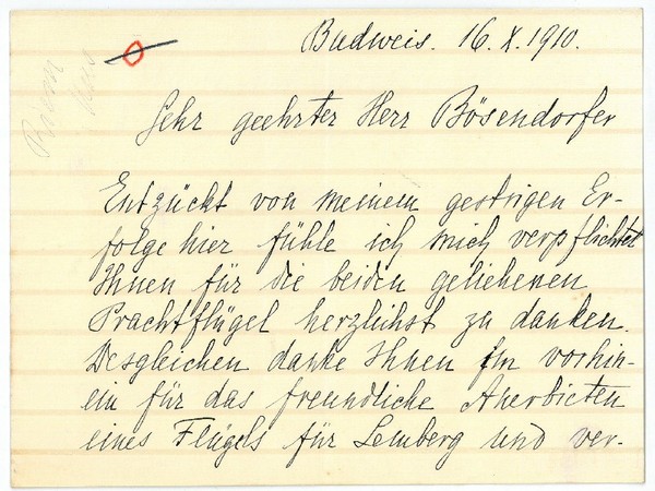 Eigenh. Brief mit U.