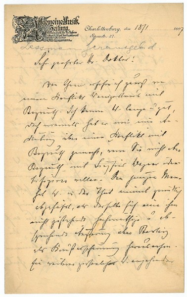 Eigenh. Brief mit U.