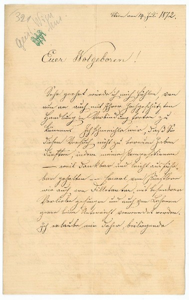 Eigenh. Brief mit U.