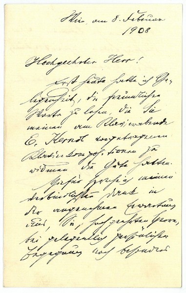 Eigenh. Brief mit U.