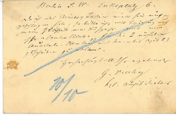 Eigenh. Postkarte mit U.