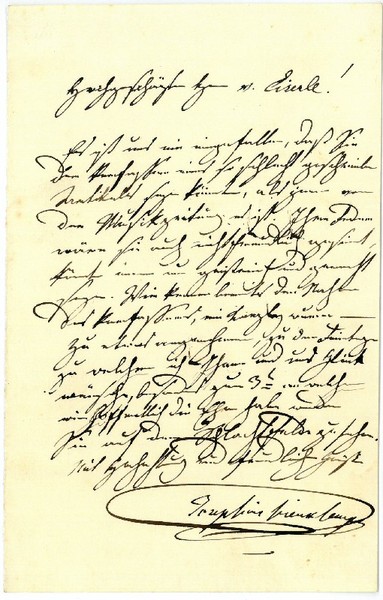 Eigenh. Brief mit U.