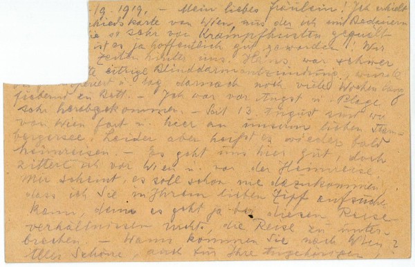 Eigenh. Postkarte mit U.