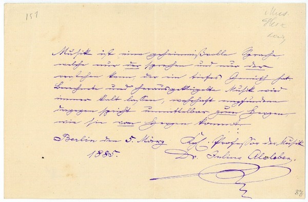 Eigenh. Albumblatt mit U.