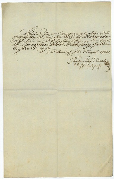 Schriftstück mit eigenh. U.