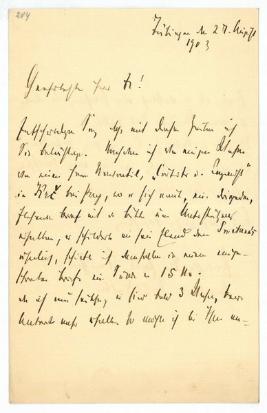 Eigenh. Brief mit U.