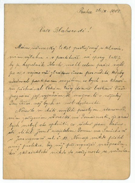 Eigenh. Brief mit U.