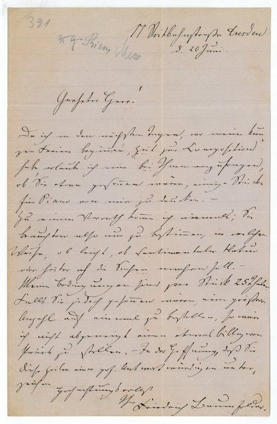 Eigenh. Brief mit U.