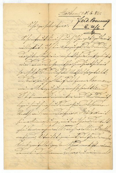 Eigenh. Brief mit U.