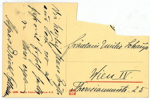 Eigenh. Postkarte mit U.