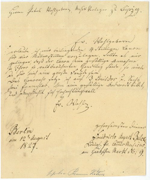 Eigenh. Brief mit U.