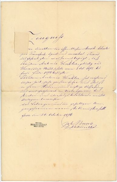 Eigenh. Bestätigung mit U.