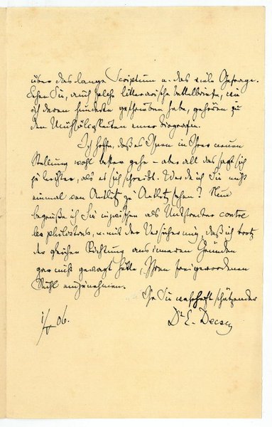 Eigenh. Brief mit U.