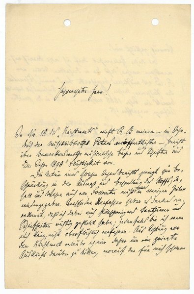 Eigenh. Brief mit U.