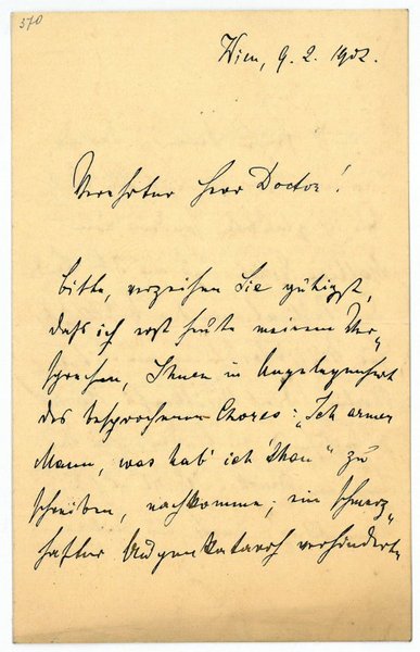 Eigenh. Brief mit U. ("ARückauf").