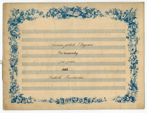 Dve humoresky pro piano. Eigenh. Musikmanuskript mit U.