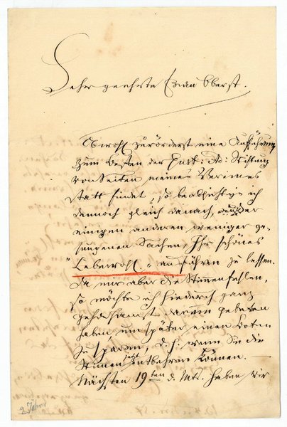 Eigenh. Brief mit U. ("F. W. Jähns").