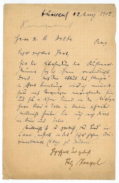 Eigenh. Brief mit U.